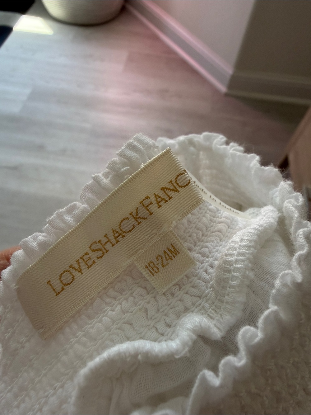 LoveShackFancy White Ruffle Two-Piece Kids Set - Picture 3 of 4